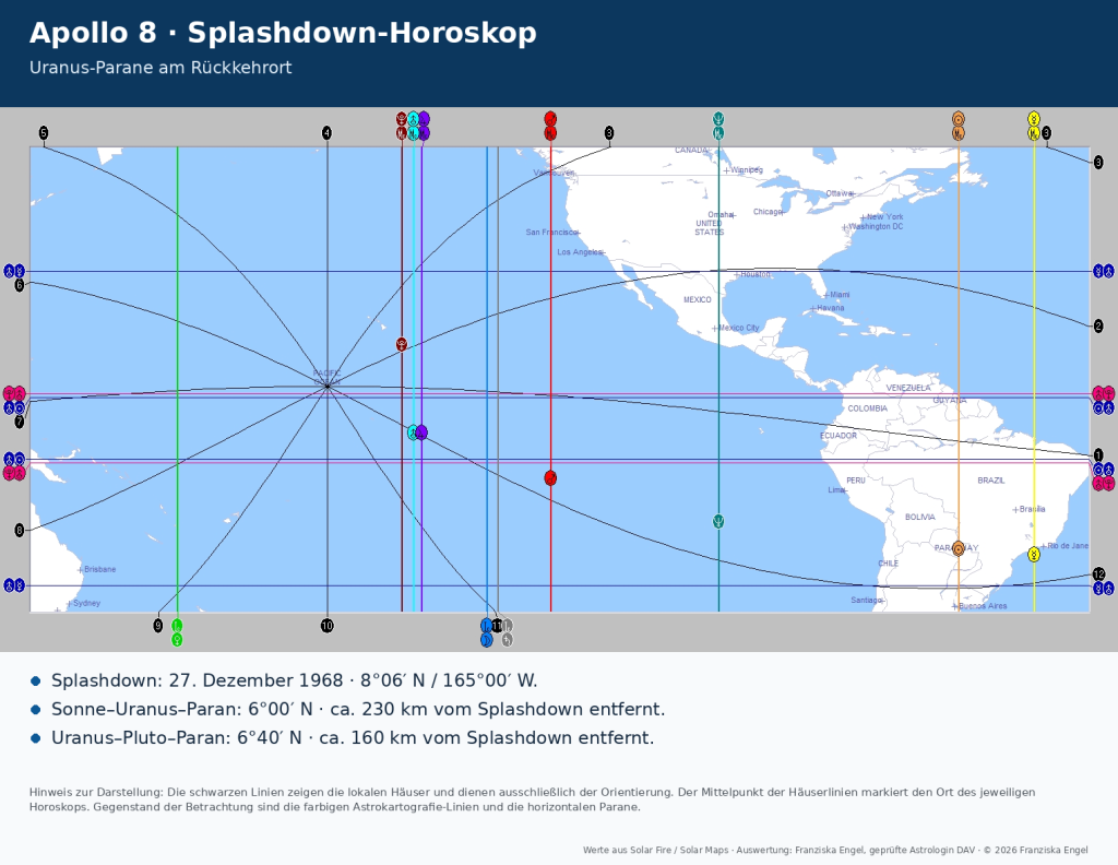 Astrogeografische Analyse von Apollo 8 - Splashdown