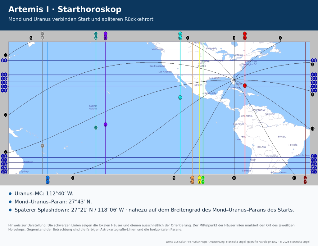 Astrokartografie zum Start von Artemis I